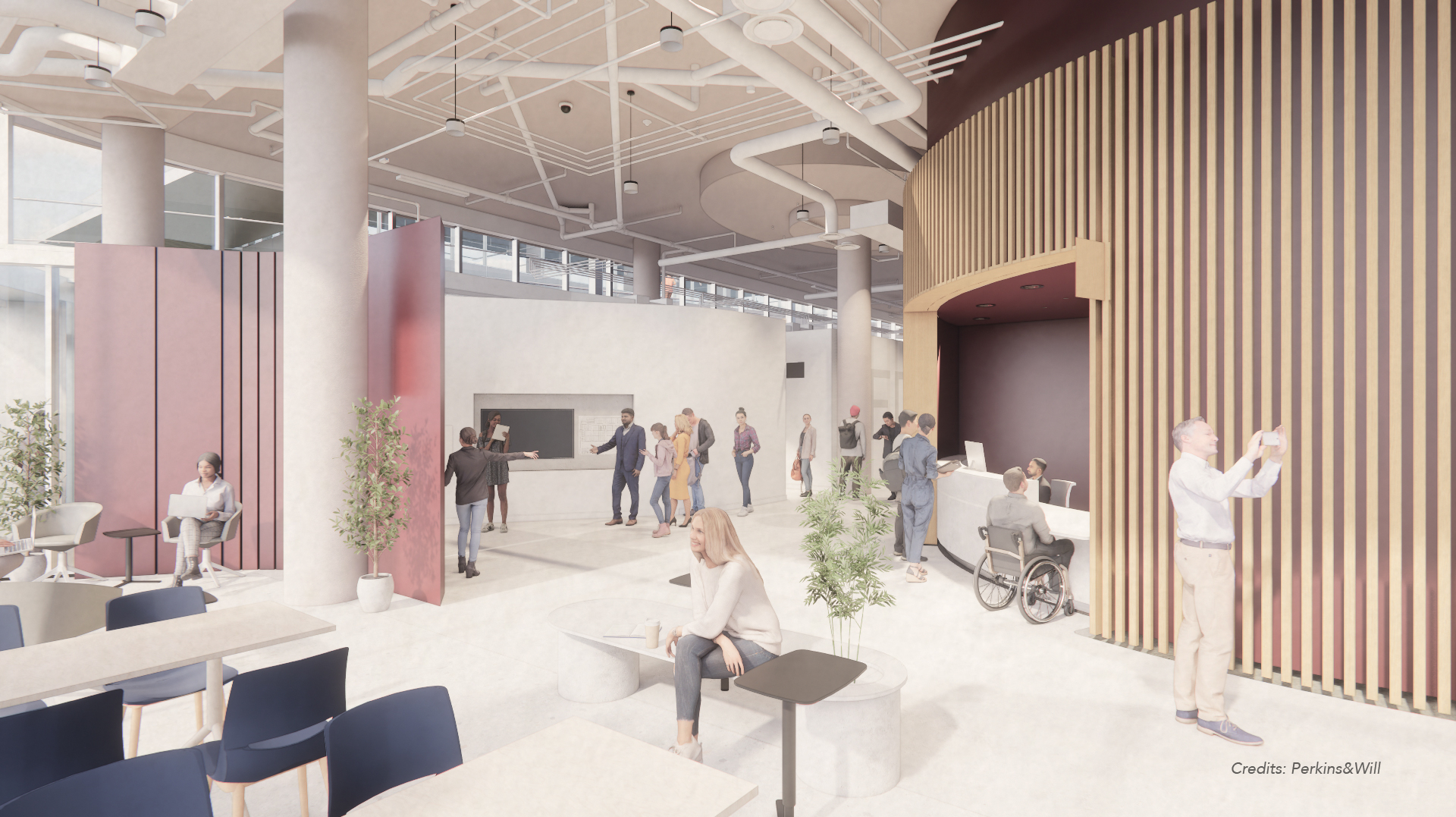 a digital rendering of an indoor space.