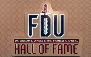 FDU Hall of Fame signage