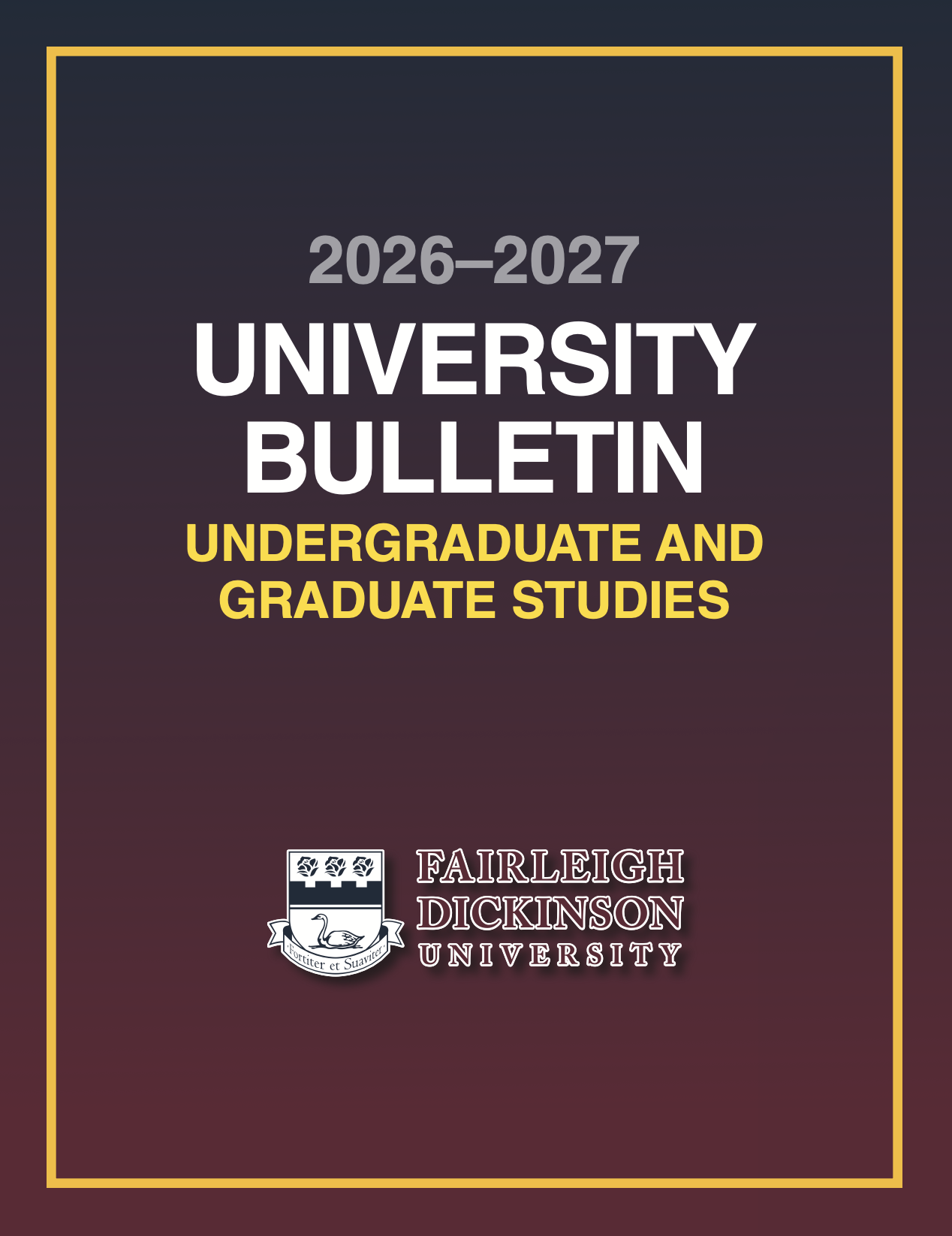Cover for 2026-2027 University Bulletin